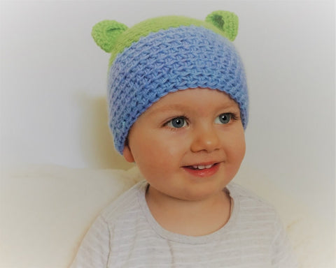 Image of Crochet Beanie with Teddy Bear Ears or Flower - Box of Lots 2