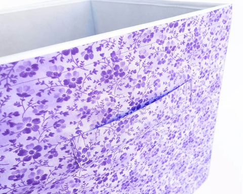 Image of Fabric Cover for Ikea Drona Storage Box - Floral Flower - Box of Lots 2