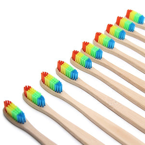 Colorful Head Bamboo Toothbrush (Soft) - Box of Lots 2