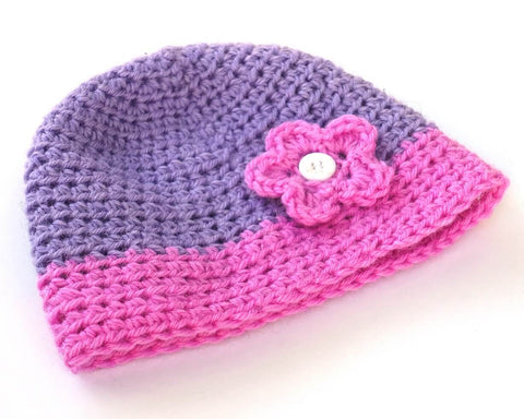 Image of Crochet Beanie with Teddy Bear Ears or Flower - Box of Lots 2