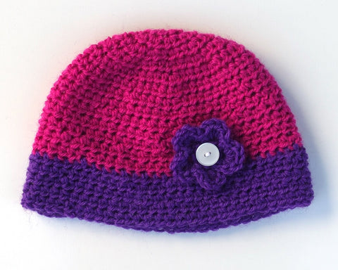 Image of Crochet Beanie with Teddy Bear Ears or Flower - Box of Lots 2