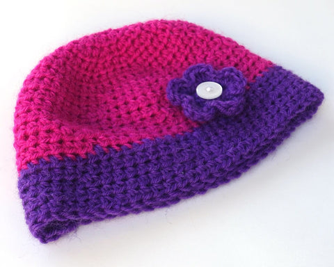 Image of Crochet Beanie with Teddy Bear Ears or Flower - Box of Lots 2