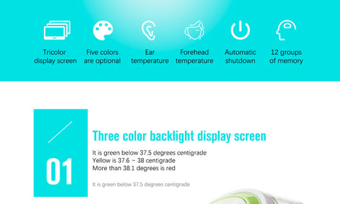 Image of Infrared Forehead & Ear Thermometer - Box of Lots 2