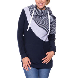 Breastfeeding Hoodie (Striped / Patchwork)