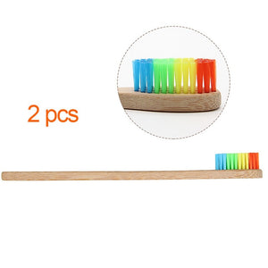 Colorful Head Bamboo Toothbrush (Soft)