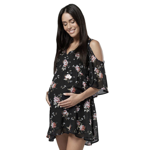 Image of Breastfeeding Maternity Beach Floral Dress - Box of Lots 2