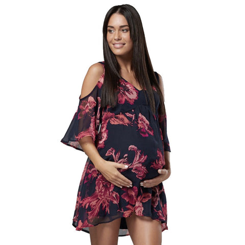 Image of Breastfeeding Maternity Beach Floral Dress - Box of Lots 2