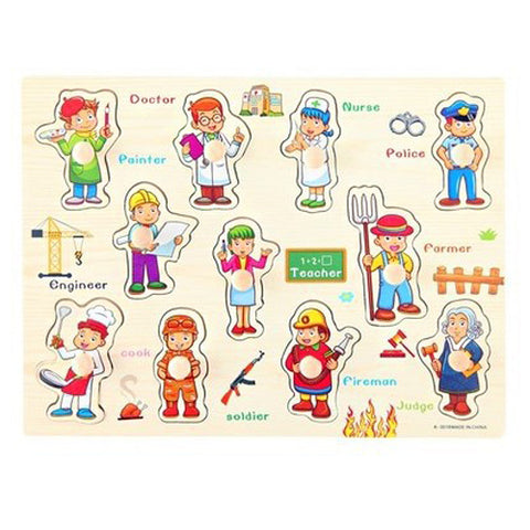 Image of Educational Wooden Jigsaw Puzzles - Box of Lots 2