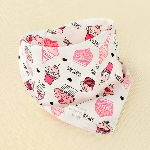 Image of Baby Bibs Triangle Double Cotton - Box of Lots 2