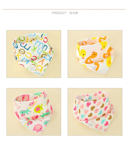 Image of Baby Bibs Triangle Double Cotton - Box of Lots 2