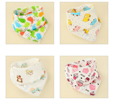 Image of Baby Bibs Triangle Double Cotton - Box of Lots 2