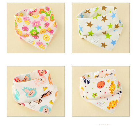 Image of Baby Bibs Triangle Double Cotton - Box of Lots 2