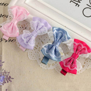 Cute Lace Bowknot Girl Hair Clips - Box of Lots 2