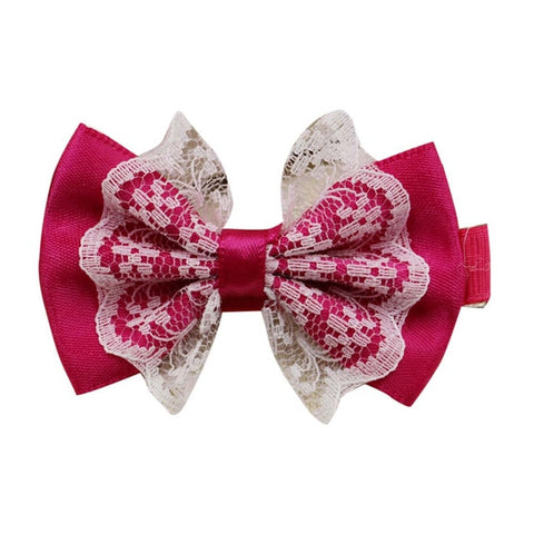 Image of Cute Lace Bowknot Girl Hair Clips - Box of Lots 2